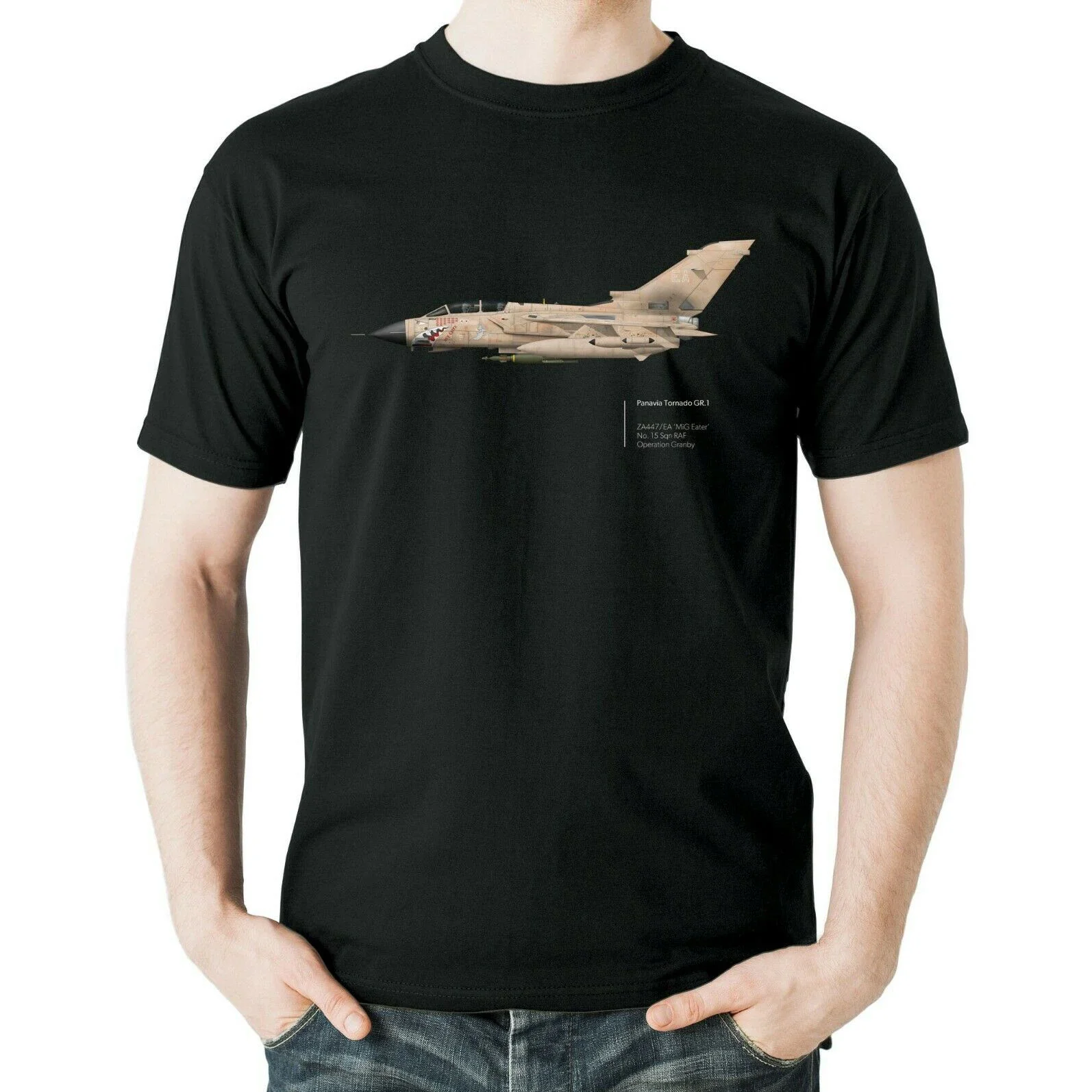 GR.1 'MiG Eater' Panavia Tornado Multirole Combat Aircraft T-Shirt. Summer Cotton Short Sleeve O-Neck Mens TShirt New S-5XL 2024