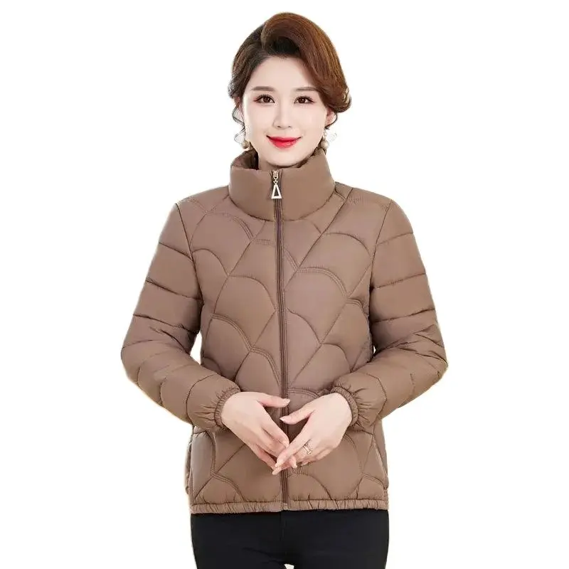 

Autumn Winter 2023 New Mother's Cotton-Padded Jacket Slim And Slim Down Cotton-Padded Short And Versatile Keep Warm Outerwear