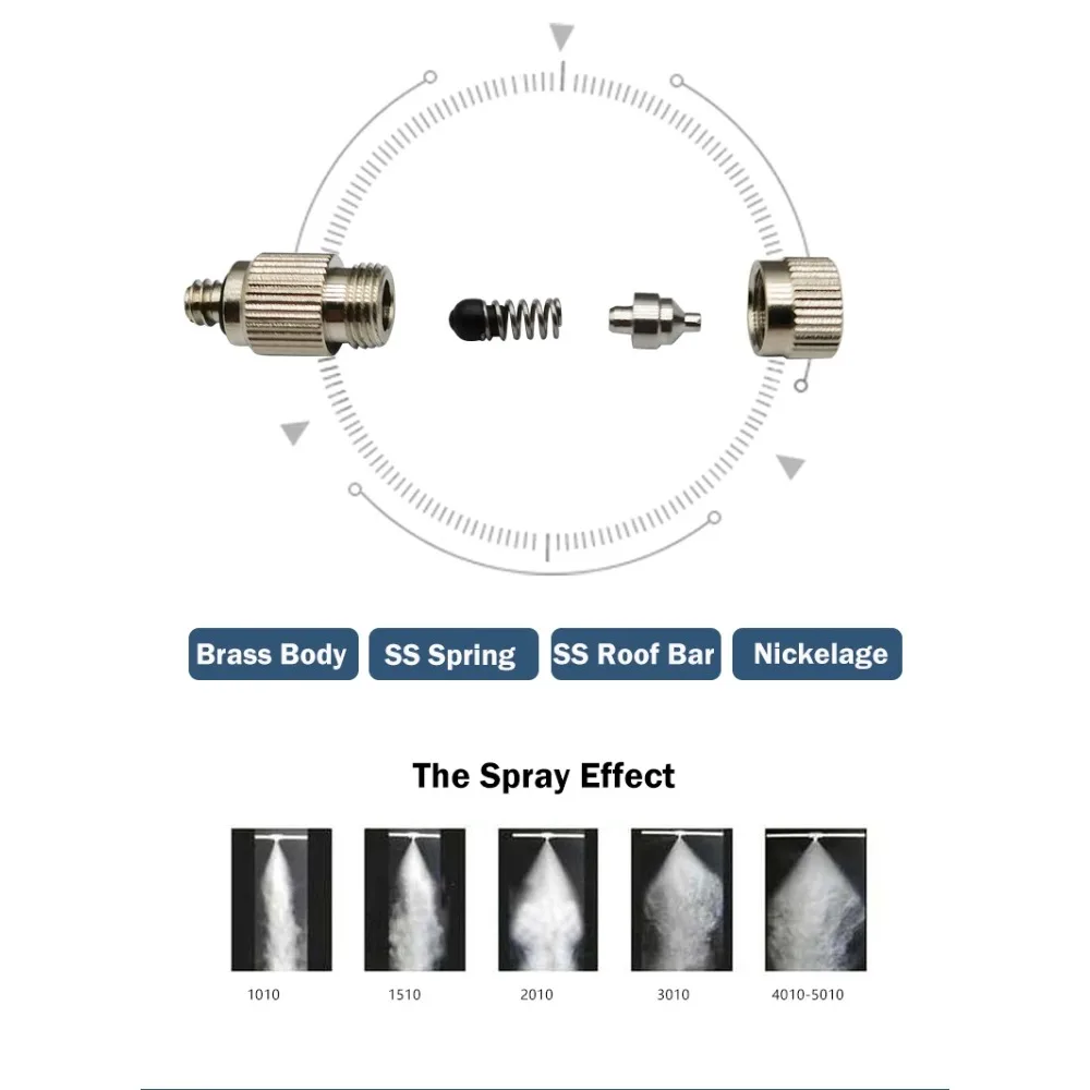 FD Micro Fog Nozzle High Pressure Mist Fog Nozzle, Fog Machine Nozzle