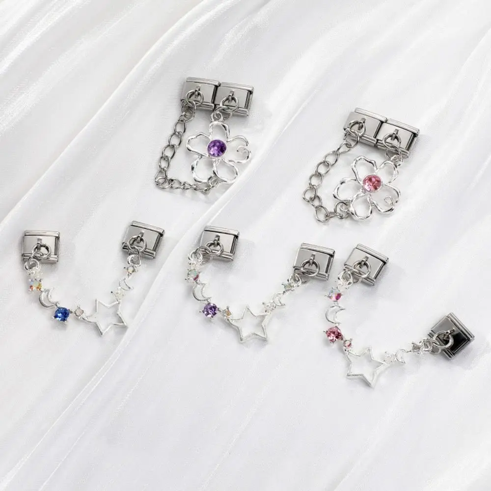 Double Chain Bracelet Charms Fit 9mm Bracelet Stainless Steel Charm Italian Links DIY Making Multi-Function DIY Bracelet Kit