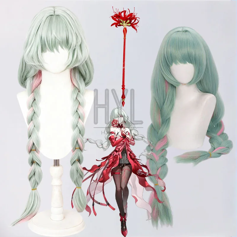 Game Wuthering Waves Phrolova Cosplay Wig Light Green Long Synthetic Hair For Women Men Halloween Costume Party Carnival Props