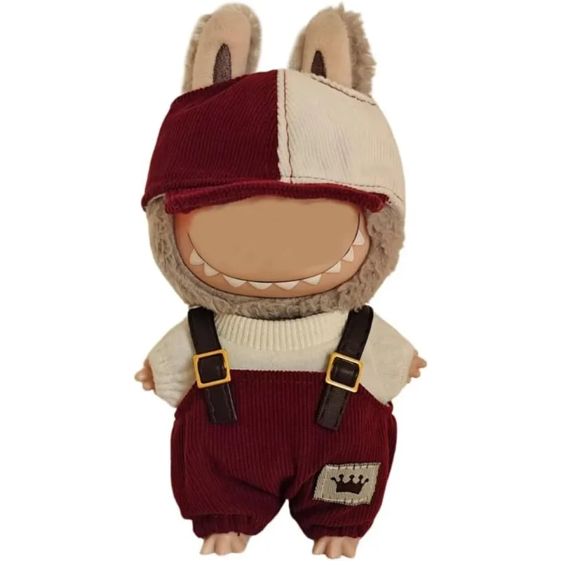 Labubu roupas para boneca labubu roupas de boneca labubu roupa acessórios de roupas para bonecas de 17cm cores combinando cores sortidas