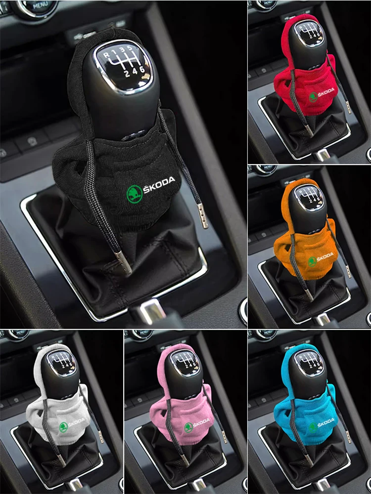 

Car Gear Shift Cover Handle Kit Gear Shift Sweatshirt Decoration For Skoda Kodiaq Octavia Fabia Karoq Enyaq Kamiq Superb Scala 3