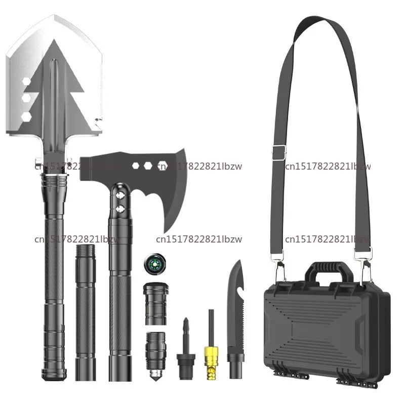 Multifunctional Sapper Axe Set, Outdoor Camping Folding Car Extended Sappe Axe Set