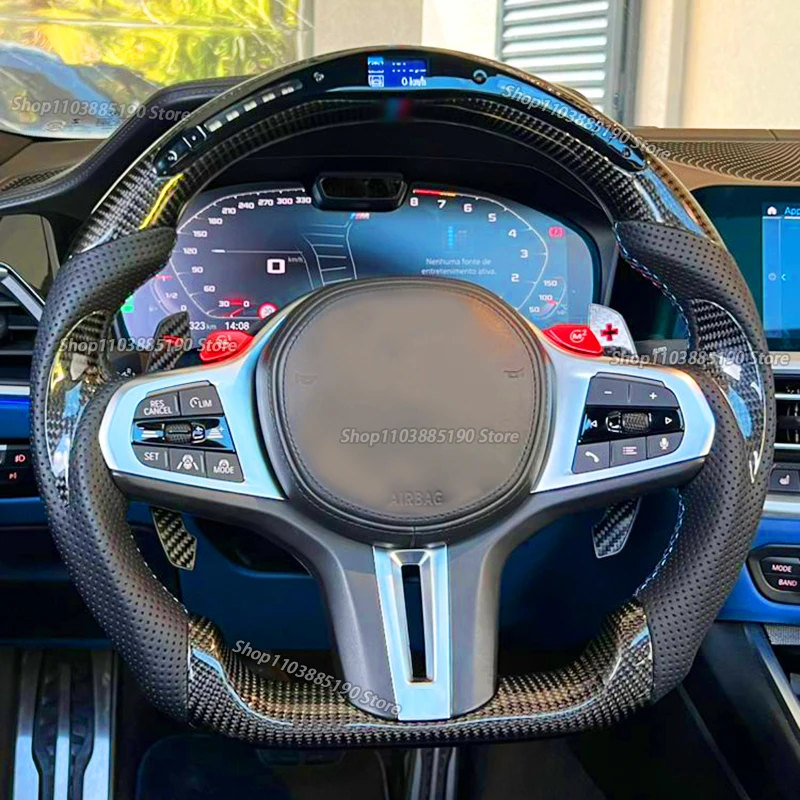 

LED Intelligent Carbon Fiber Steering Wheel For BMW G30 G20 G01 G02 G11G22 G80 G82 M4 M5 M8 X3M X4M X5M X6M F90 F40 F44 F95 F98