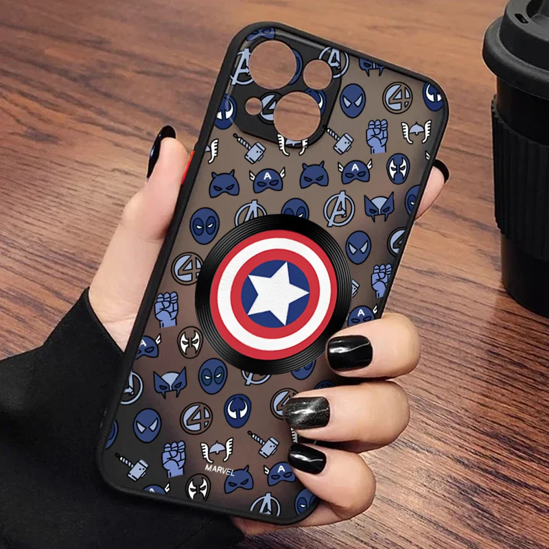 مارفل بطل شعار كول فوندا كابا ل Redmi ملاحظة 14 13 12 11 10 9 8 7 5 4 برو زائد POCO C40 متجمد شفافة جراب هاتف #1