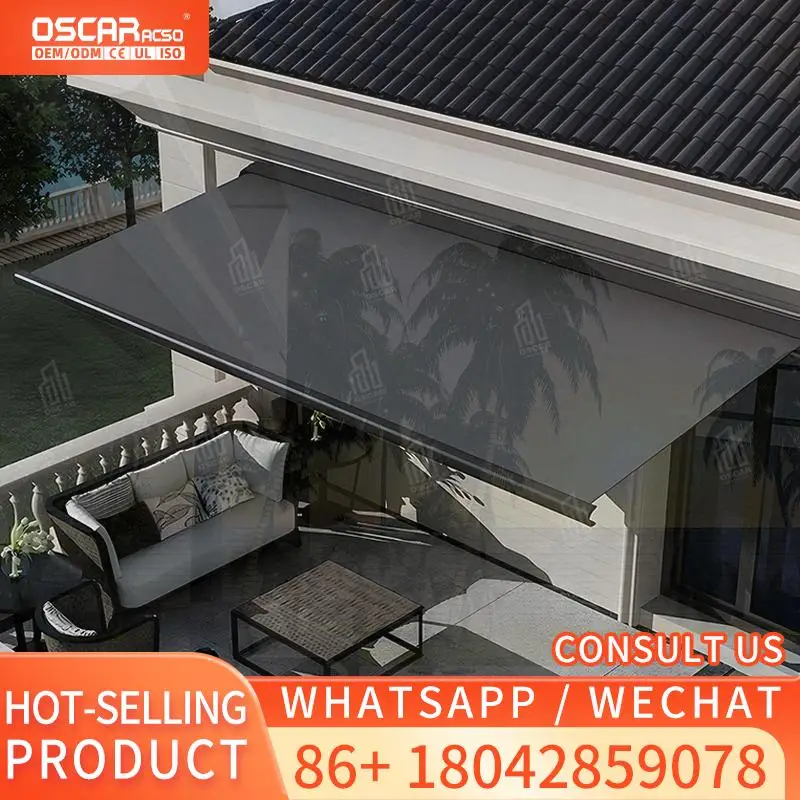 

Large Outdoor Multi Purpose Retractable PVC Coated Fabric Sunshade for Terrace Garden Patio Retractable Awning