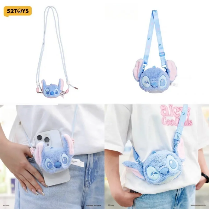 Disney Stitch 52toys Genuine Crossbody Plush Itabag Doll Bag Cute Gacha Merch Versatile Backpack Peripheral Plush Phone Rope