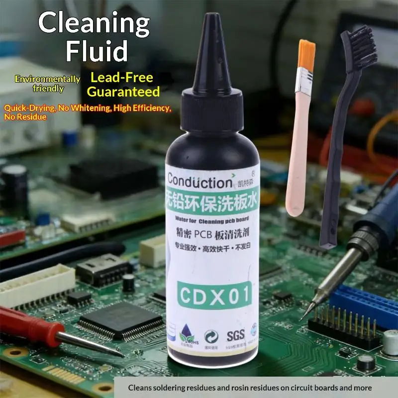 New 3Pcs Fast Drying 100ml PCB Motherboard Cleaner Liquid Multifunctional Effective Electronics Cleaning Agent Contact Cleaner - view 2