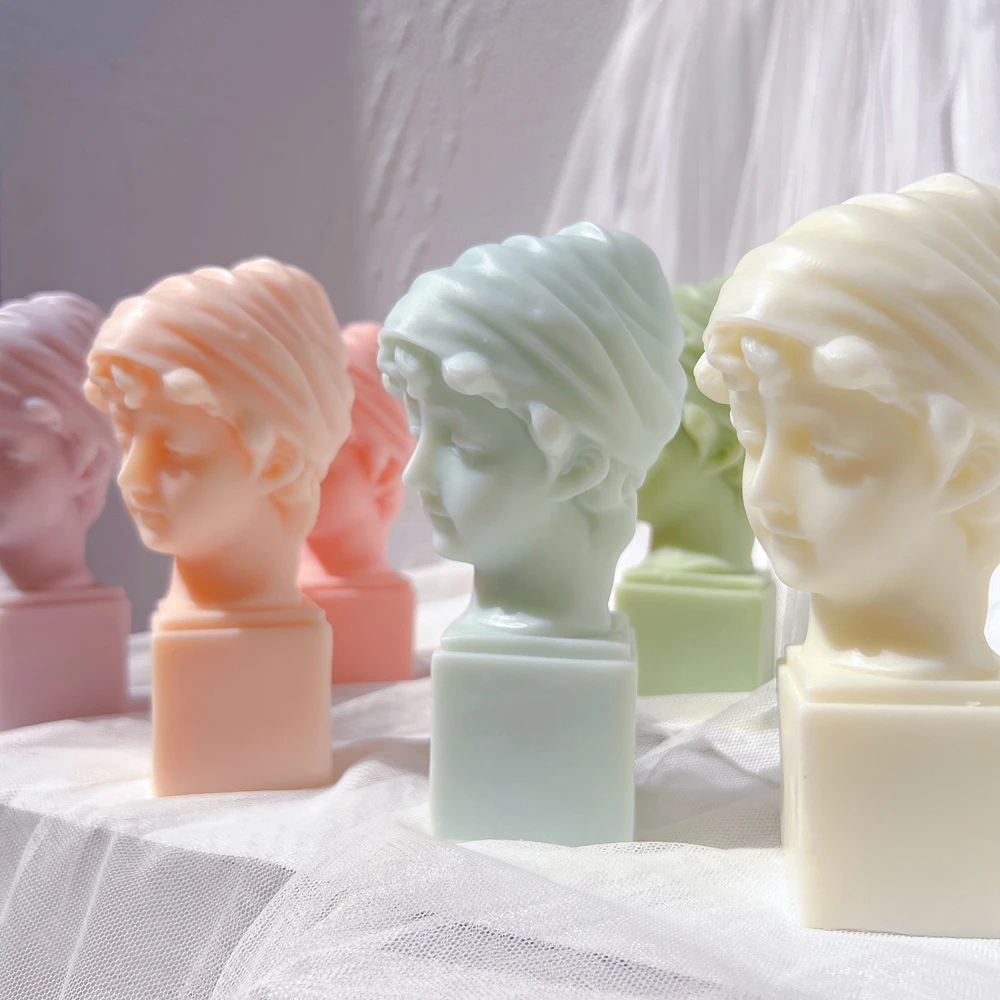 

Sculpture Figurine Head Silicone Mould Roman Little Girl Bust Statues Candle Mold Greek Mythology Artists Home Decor