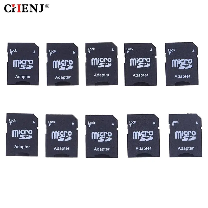 10pcs Micro SD TransFlash TF To SD SDHC Memory Card Adapter Converter Phones Tablet Memory Stick For Computer Internal Storages