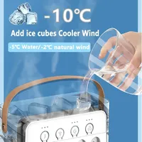 3 In 1 Fan AIr Conditioner Household Small Air Cooler LED Night Light Portable Humidifier Air Adjustment Fan Office Home Fan New