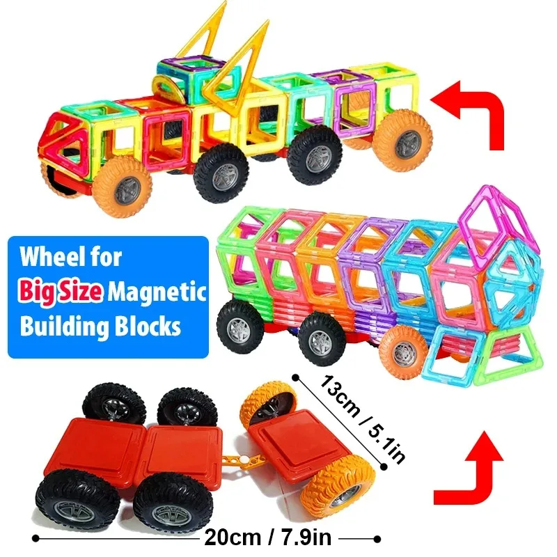 Magnetic Building Blocks Big Size DIY Magnets Toys, Designer Construction Set Gifts, Christmas/Halloween/Thanksgiving Gift