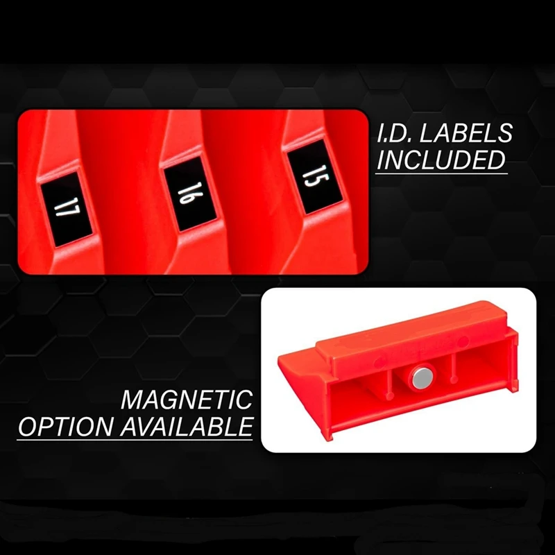 2Set Tool Spanner Storage Organize, Magnetic Wrench Storage Holder,Wrench Storage Bracket