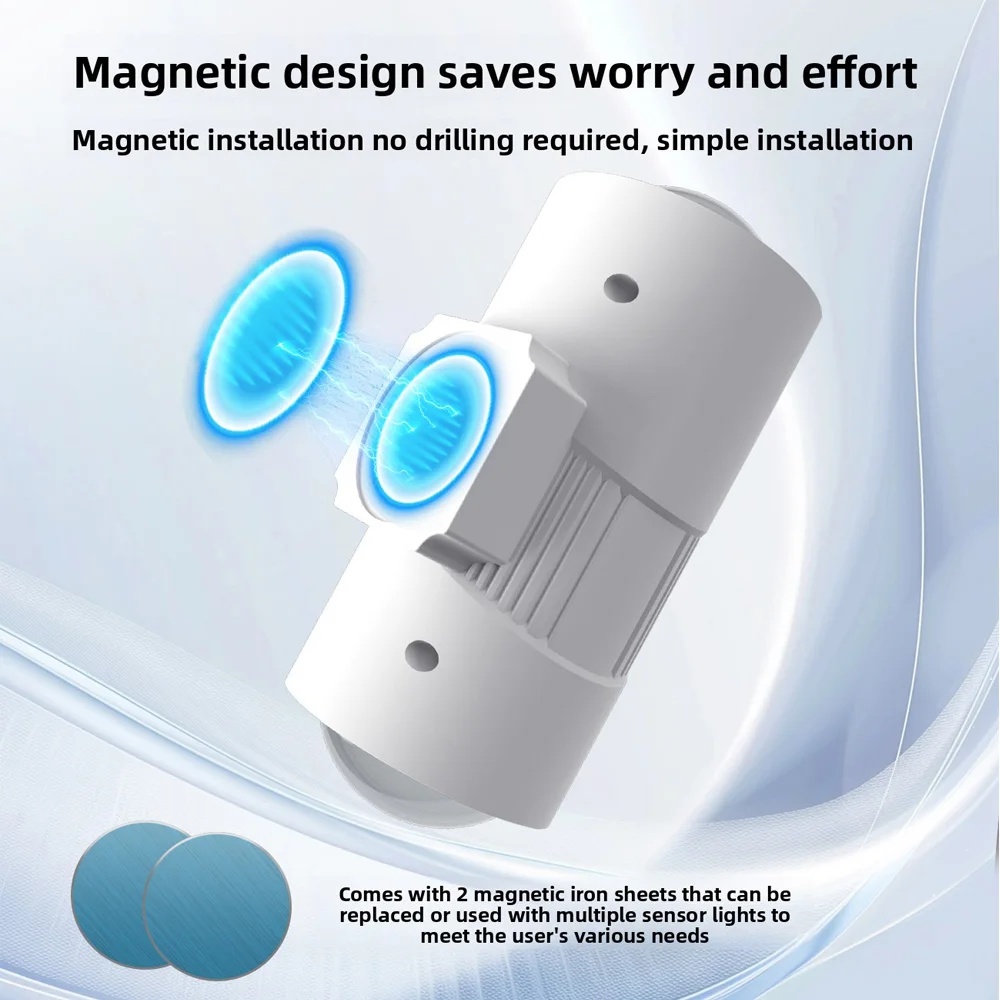 RGB Gradient LED Night Light with Motion Sensor Wall Lamp Rechargeable Ambient Lights Dimmable Indoor Lights Magnetic Step Lamps