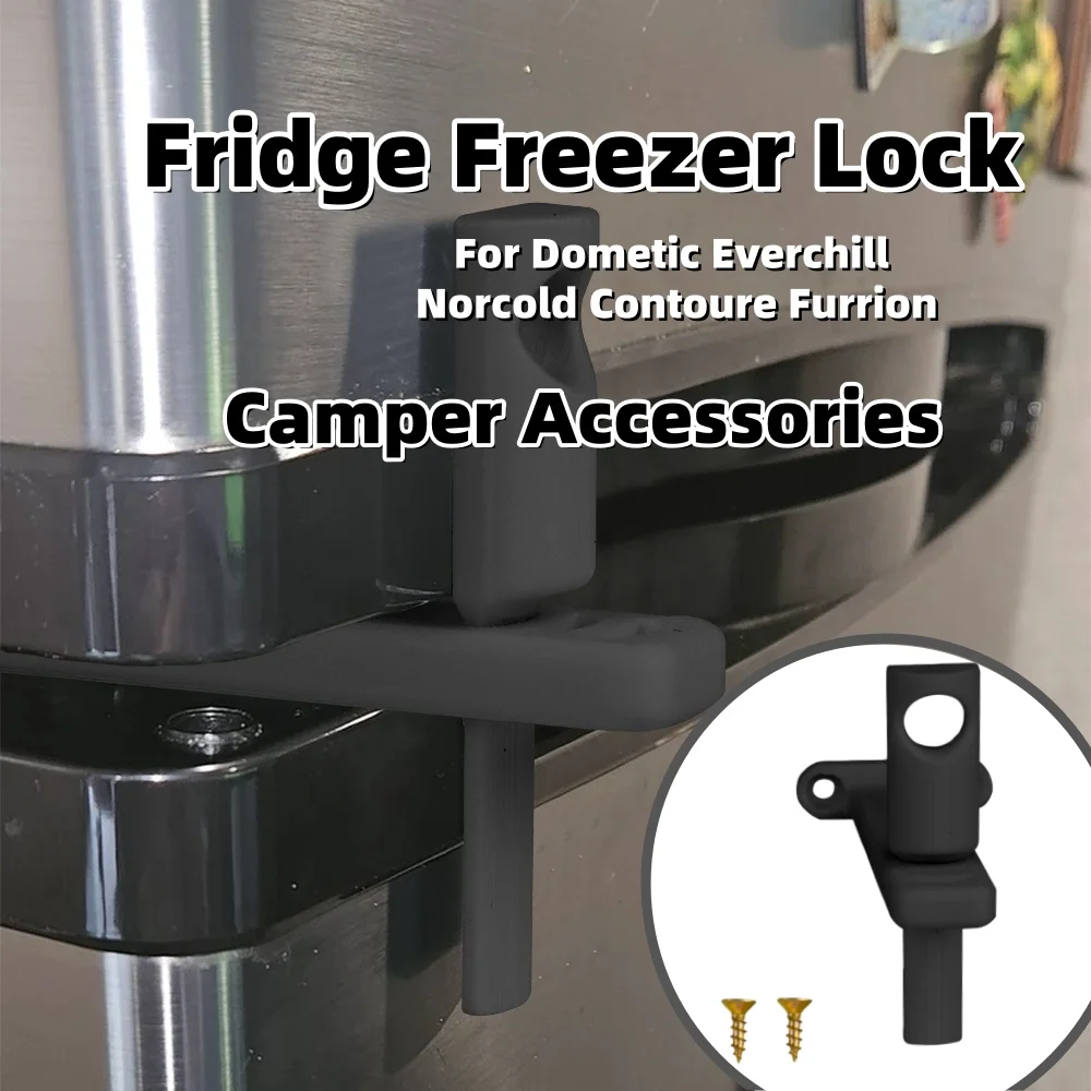 Cerradura para Refrigerador de Autocaravana, Accesorio para Autocaravanas, Cerradura para Refrigerador RV Hack, Compatible con Dometic, Everchill, Norcold, Contoure, Furrion