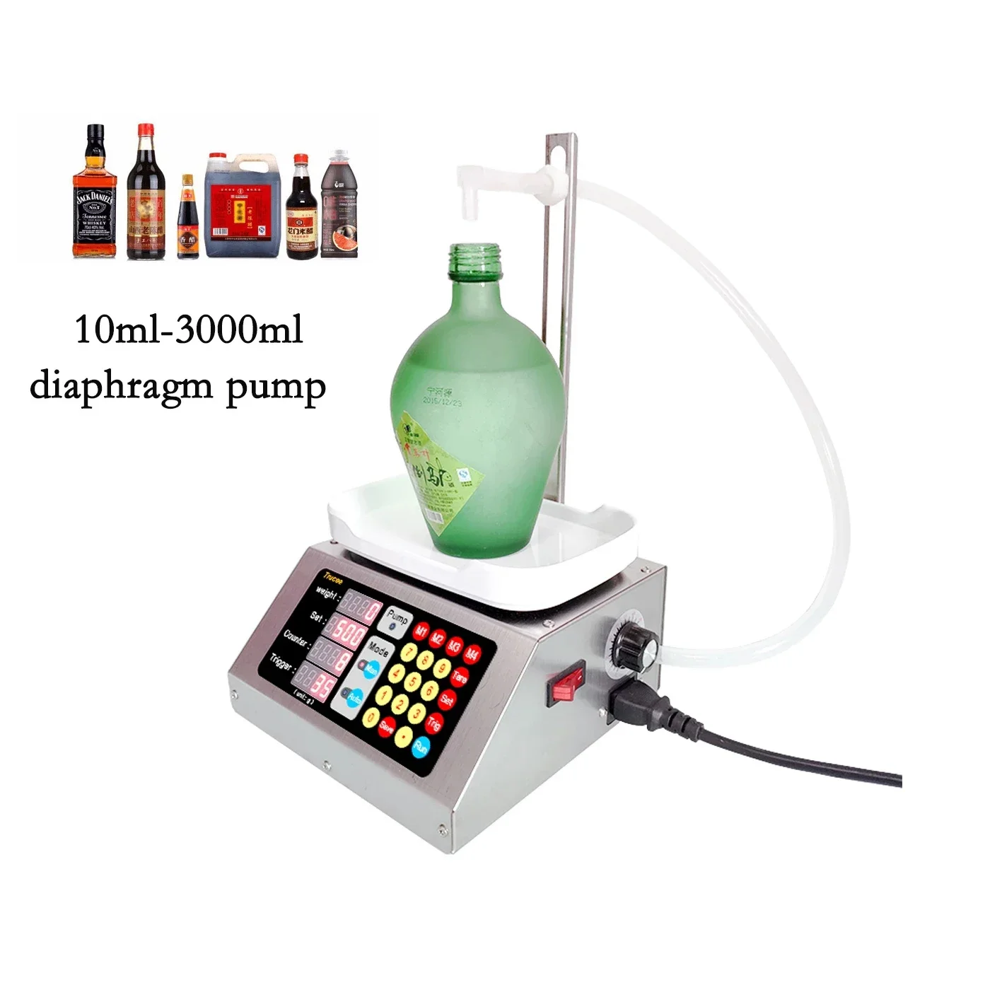 3200S Weighing Automatic Quantitative Liquid Filling Machine Red Wine Soy Sauce Potion Liquid Filling Controller AC110-220V