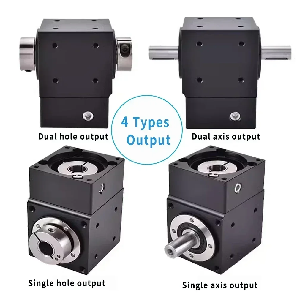 Precisie Commutator Haakse Stuurinrichting 5 Mm/8 Mm Ingang Versnellingsbak Voor Nema 17 Stappenmotor 40 Mm Servo kruisvormige Reducer