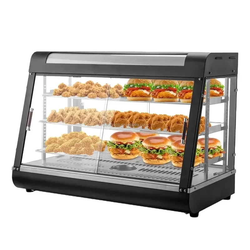 Commercial Food Warmer Cabinet Electric Table Top Food Warming Showcase Pie Warmer and Hot Food Display Pastry Warmer for