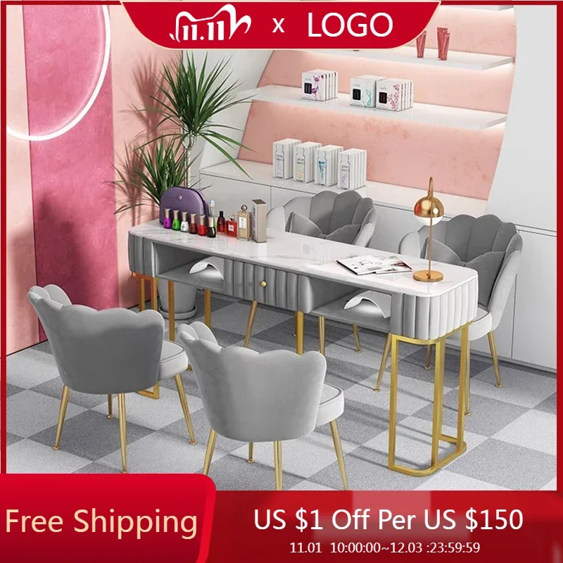 Kawaii Foldable Nail Table Workstation Manicure Nordic Cabinets Nail Table Organizer Professionals Tavolo Per Unghie Furniture