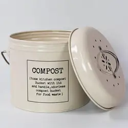 Compost Bucket for Food Scrap and Waste Recycling Eco Friendly Kitchen Compost