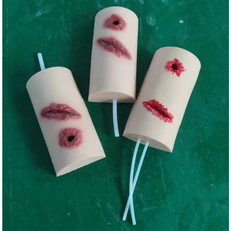 Silicone Model Artificial Scar Silicone Model Skin Suture Model Silicone Wound Hemostasis Knife Wound Gun Wound