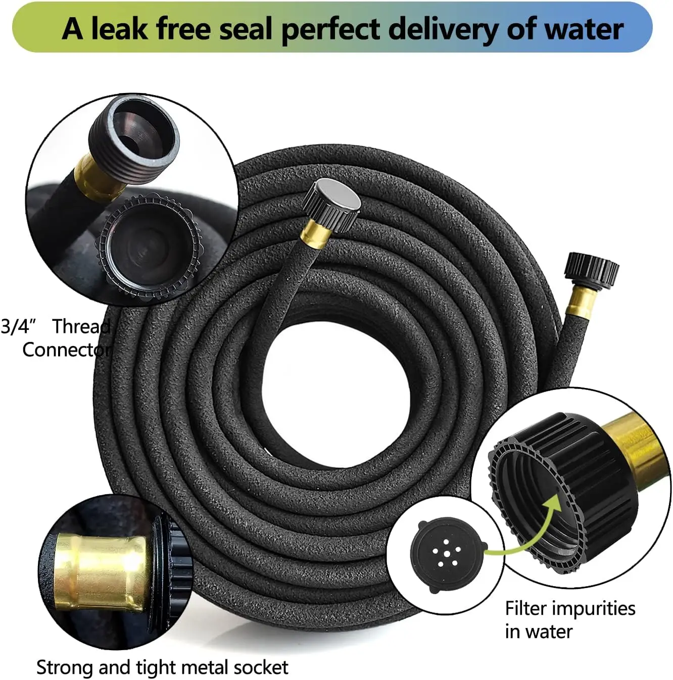 

Soaker Hose 25 ft 3-Pack for Garden Beds with Kit, 1/2’’ Soaker Hose 75 ft Heavy Duty, 70% Water Saving Drip Hose Irrigation for