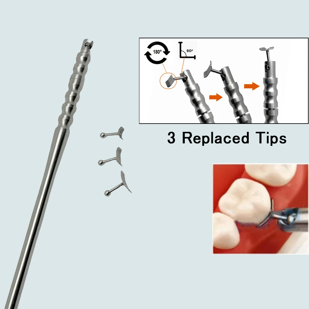 Dental Implant Gingival Protecting Socket Shield Retractor Protector Gum Separator Isolation Tool 3 Replaced Tips