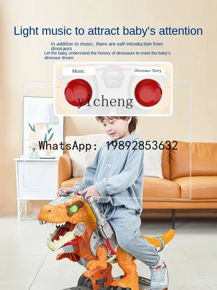 سكوتر ديناصور بخاخ كهربائي للأطفال من AG يمكن للأولاد ركوب كبيرًا #5