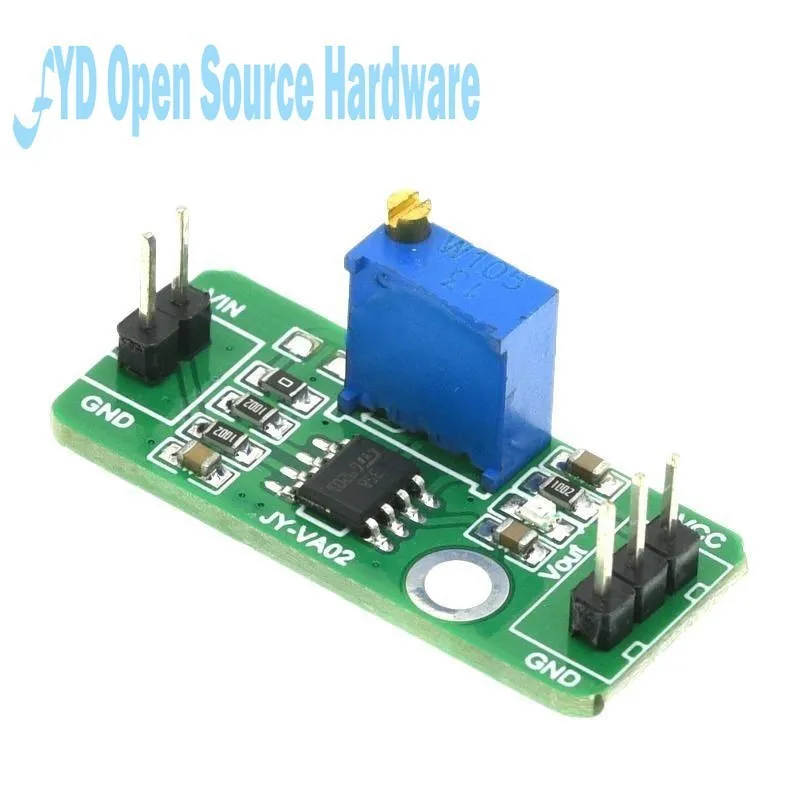 LM393 Voltage Comparator Module Signal Waveform Adjustable High Low Level/Load Drive Dual Channel 4.5-28V High Voltage Module