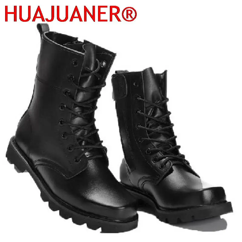 Mens Boots Steel Toe Outdoor Man Snow Ankle Boots Sheep Fur Work Safety Shoes Hunting Hiking Male Army Tactical Combat Boots