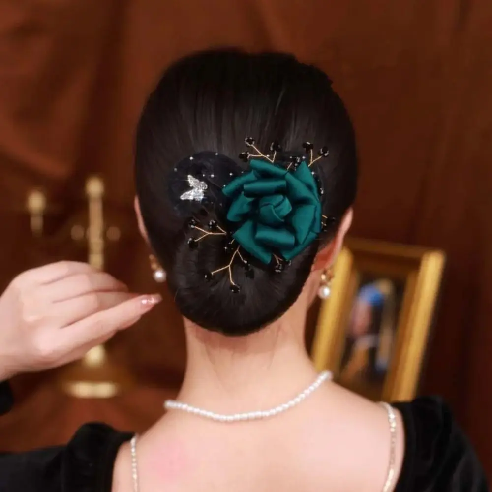 Non-slip Flower Hair Clip Elegant Hair Styling Tool Alloy Lazy Hair Curler Flexible Twist Hairstyle Bun Women Girls