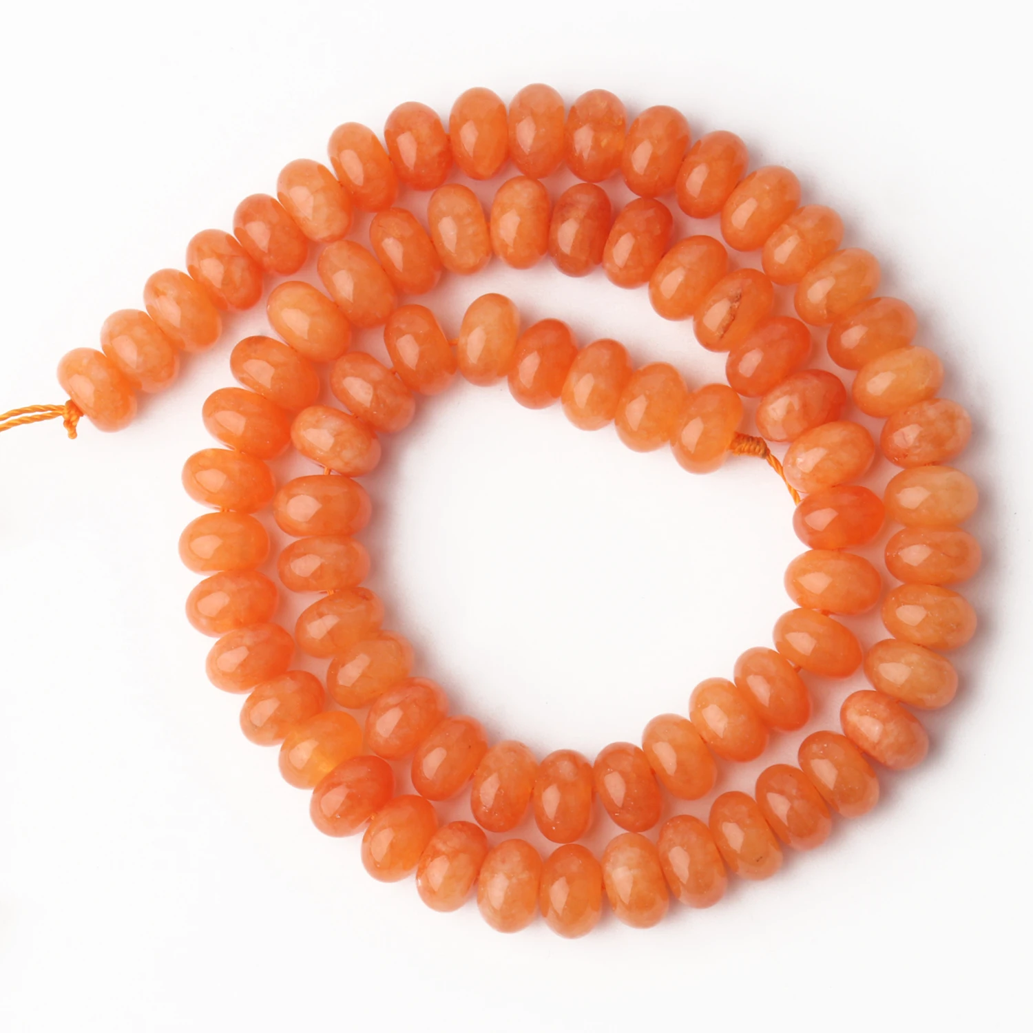 Natursteine Rondelle Spacer Perlen 5x8mm Gelb Grün Jade Flache Runde Perlen für Armbänder Perlen Schmuckherstellung Zubehör