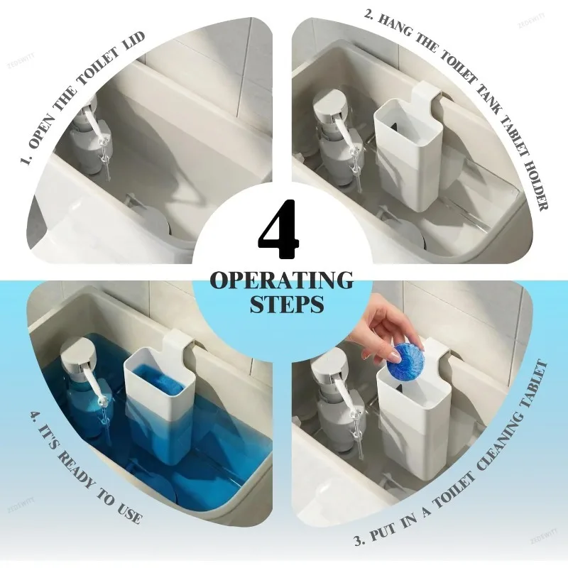Hanging Slow Release Toilet Solid Dispenser Toilet Tank Replacement Cleaner Buffer Box Long Lasting Bathroom Cleaning Accessory
