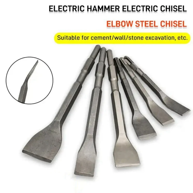 Набор долот для скребка, долбежки для стен, сверление каменной кладки, плоские долота с квадратной ручкой