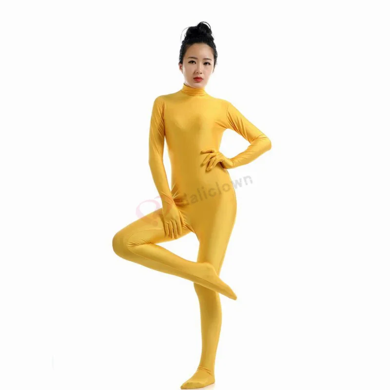 Spandex Zentai pełne Body obcisły kombinezon Unisex Zentai kombinezon dla kobiet kostium Unitard Dancewear