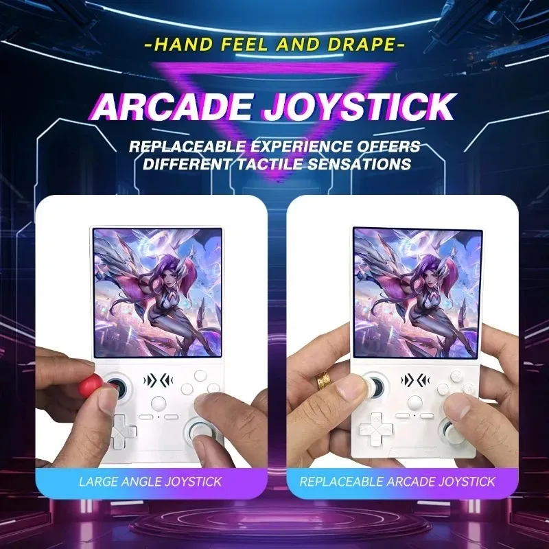 XF40V Retro Handheld Game Console Linux 4.0'' IPS Screen Supports WiFi Arcade Joystick Portable Pocket Video Games Player