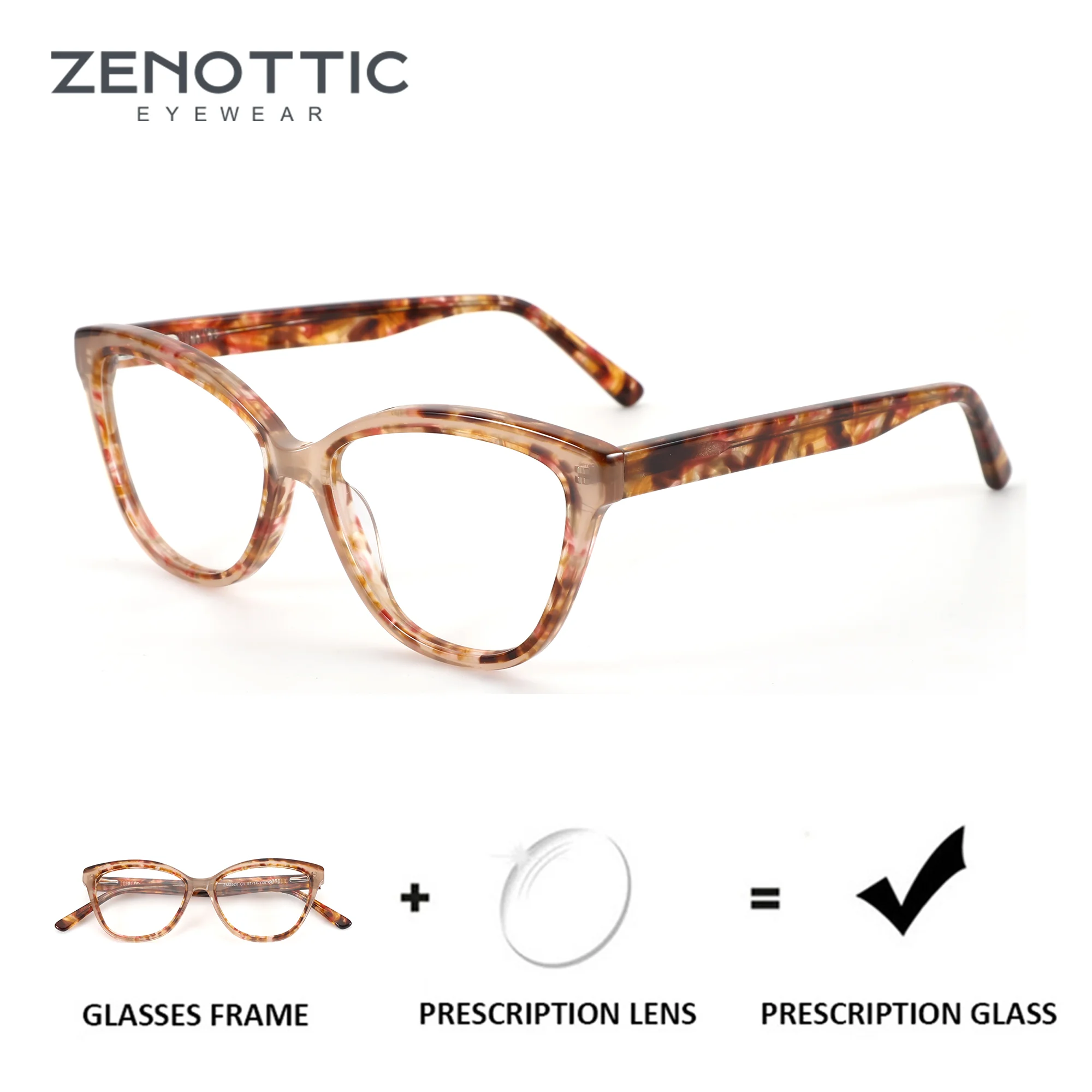 

Женские очки ZENOTTIC (размер XXS) с ацетатной оправой в форме бабочки, фотохромные, с защитой от синего света, оптические, с линзами для коррекции близорукости