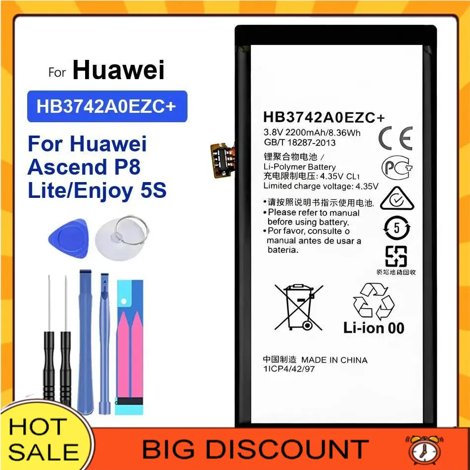 

Mobile Phone Battery Safe HB3665D2EBC HB3447A9EBW HB3742A0EZC+ 2200-4230Mah For Huawei Ascend P8 Gra-L09 Max 4G Lite