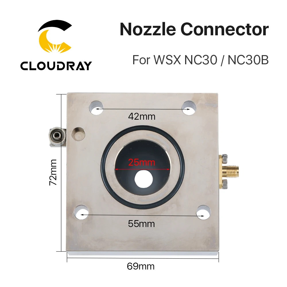 Connettore ugello Cloudray NC30 / NC30B per parti Laser in fibra