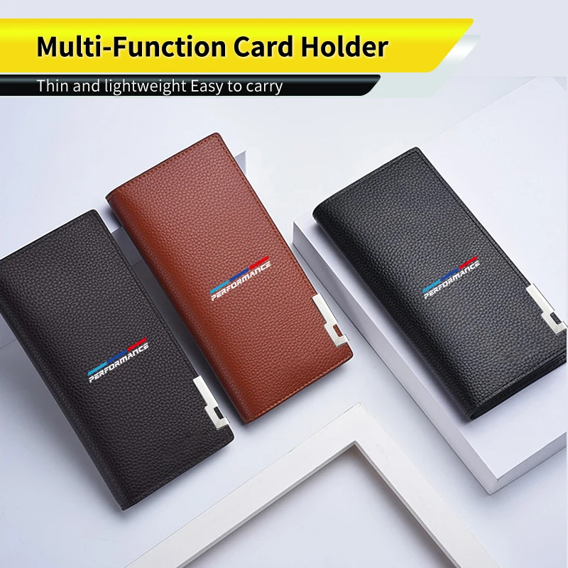 

Car Men's Wallet Slim Card Holder Coin Purse Clutch Bag Accessories For X1 X2 X3 X4 X5 X6 X7 G20 G30 6GT E46 E90 E60 F10 E39