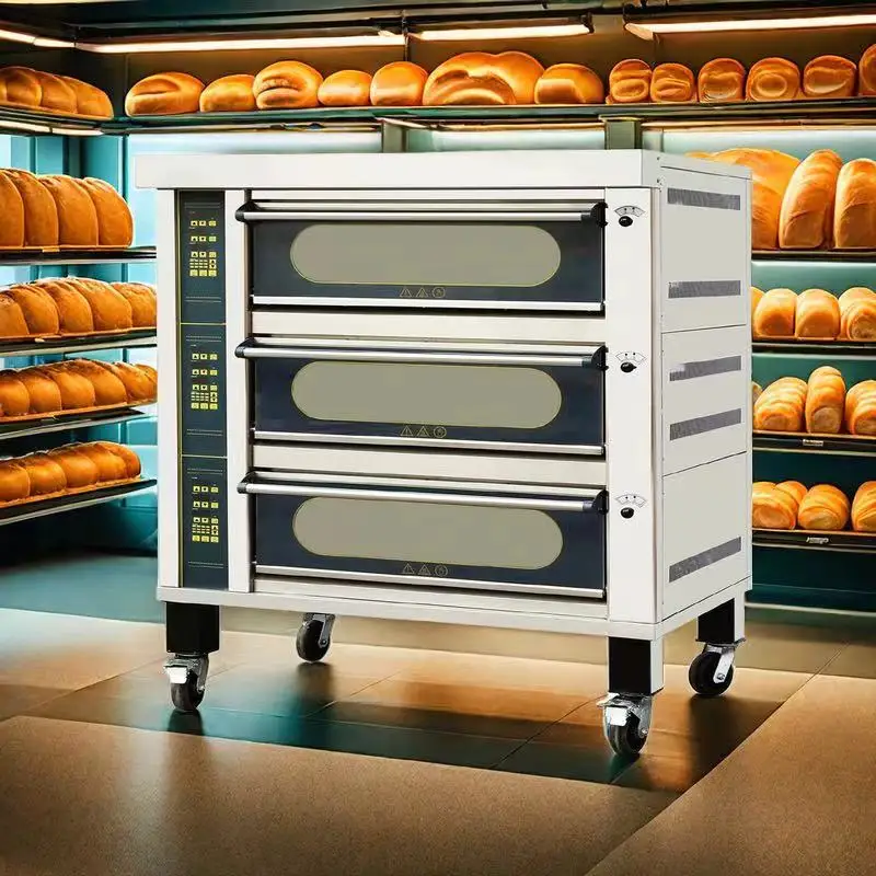 

Commercial High Quality 1 2 3 Plate 6 9 12 Tray Oven 201 Stainless Steel Bread Pizza Oven New Condition Made Corn Raw Material