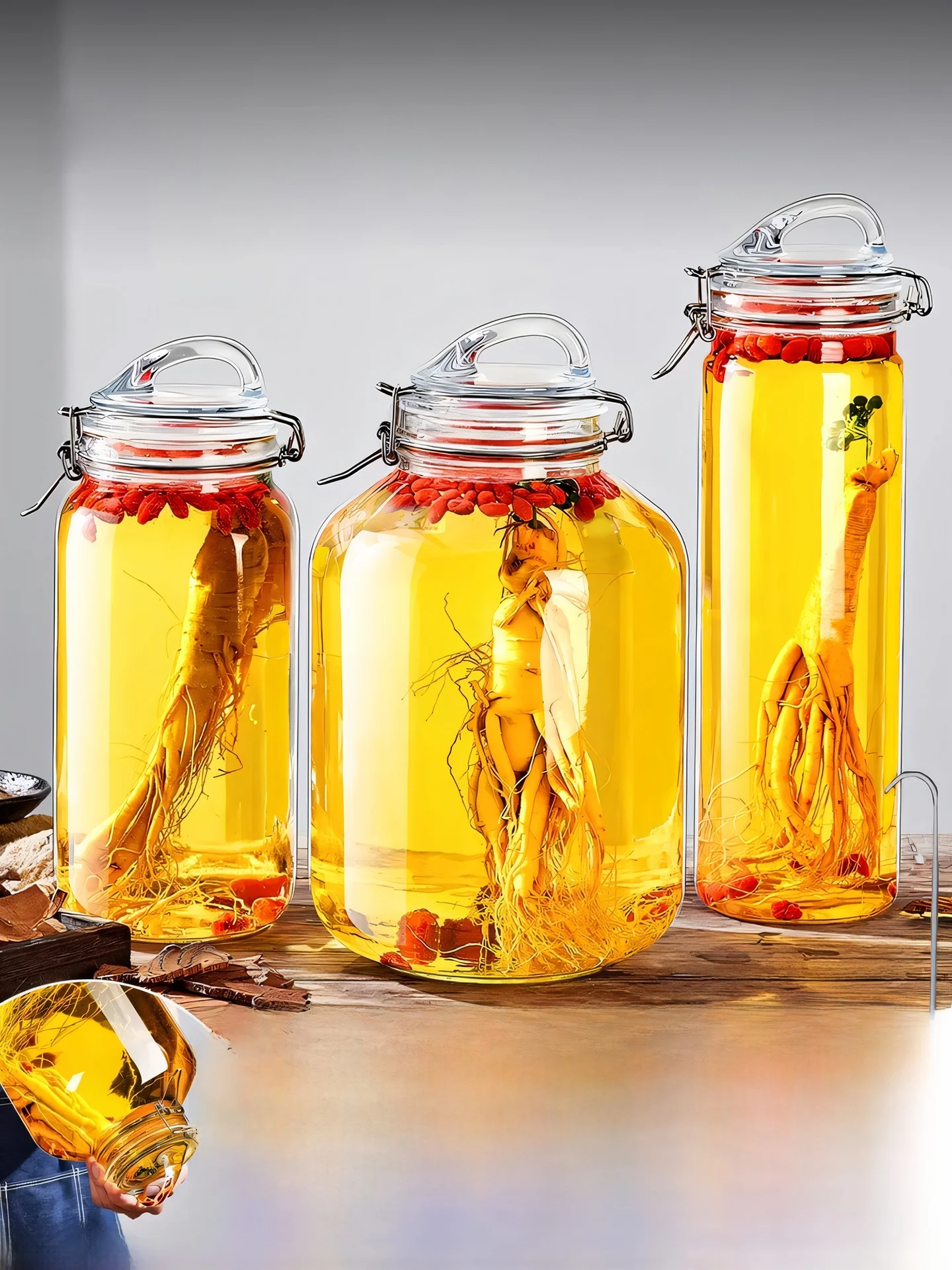 

Высококачественная стеклянная бутылка Thiened для замачивания вина, герметичная банка для хранения спиртных и лекарственных вин для домашнего использования