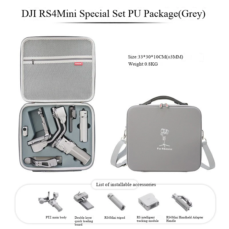 

Сумка-кейс для DJI RS 4/5 Mini: противоударный жесткий футляр для хранения и переноски, аксессуары для стабилизатора DJI Ronin RS 4/5 Mini