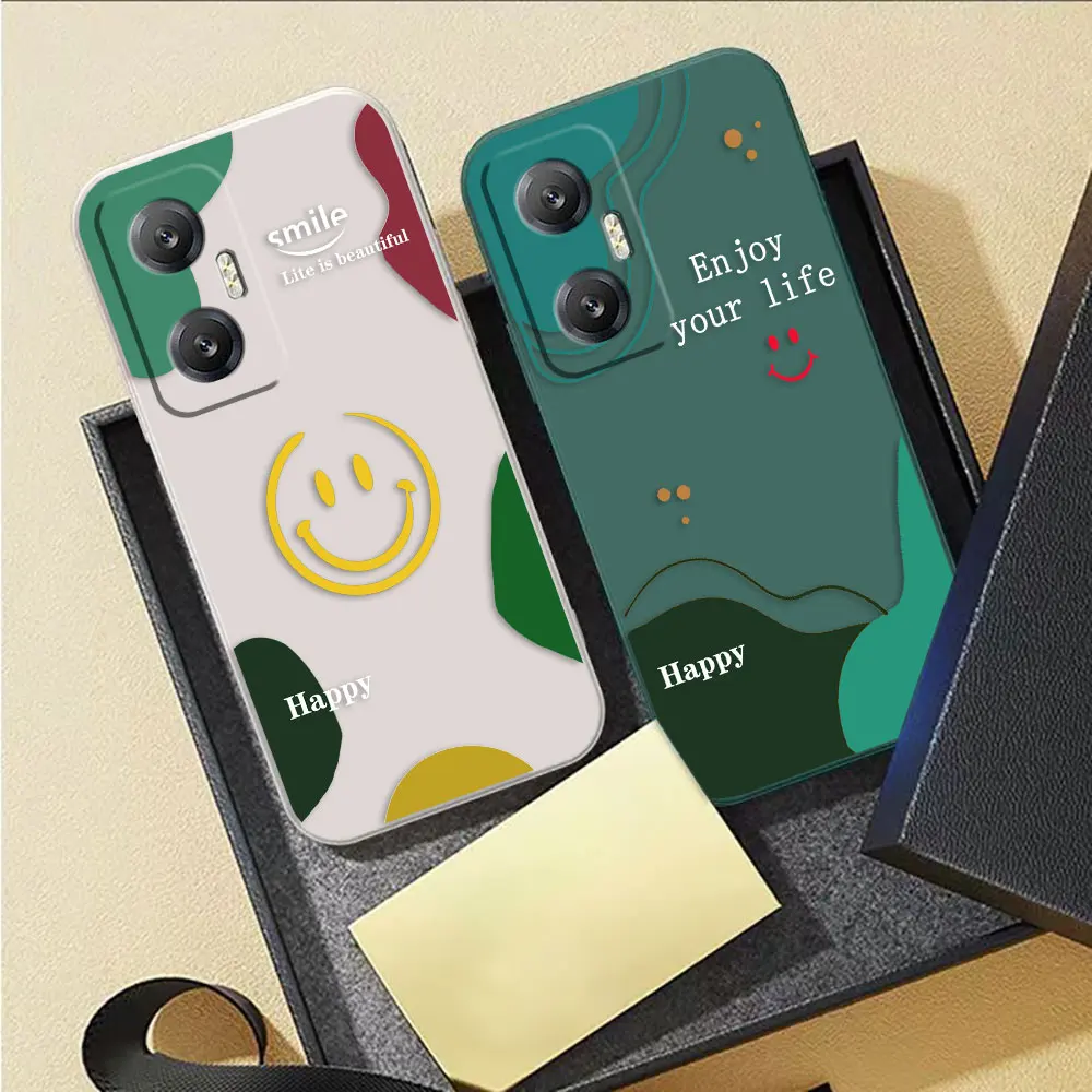 Enjoy Your Life Smile Face Phone Case For Infinix HOT 10 10S 11 11S 12 ZERO 20 30 X CAMON 16 PRO 5G Silicone Case Funda Shell