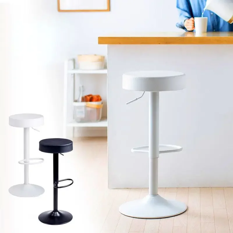 Furniture Home Bar Stool Household White Bar Chair Swivel Lift High Stools Fashion Simple Comfortable Front Desk Beauty Hallway