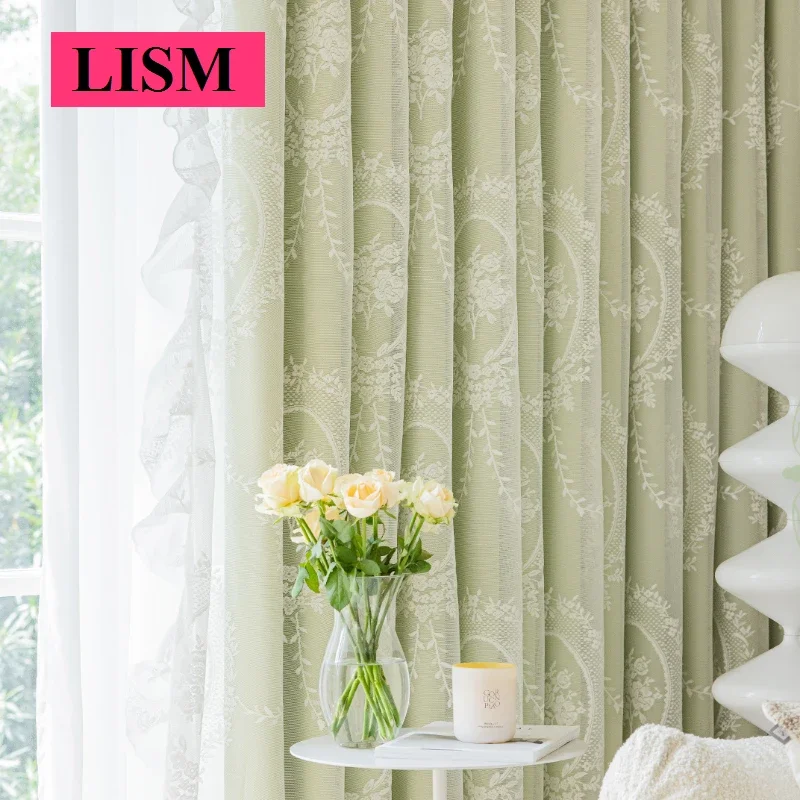 

French Elegant Lace Curtains for Living Room Bedroom Study Children's Room Decor Custom Other Colours Window Luxury White Tulle