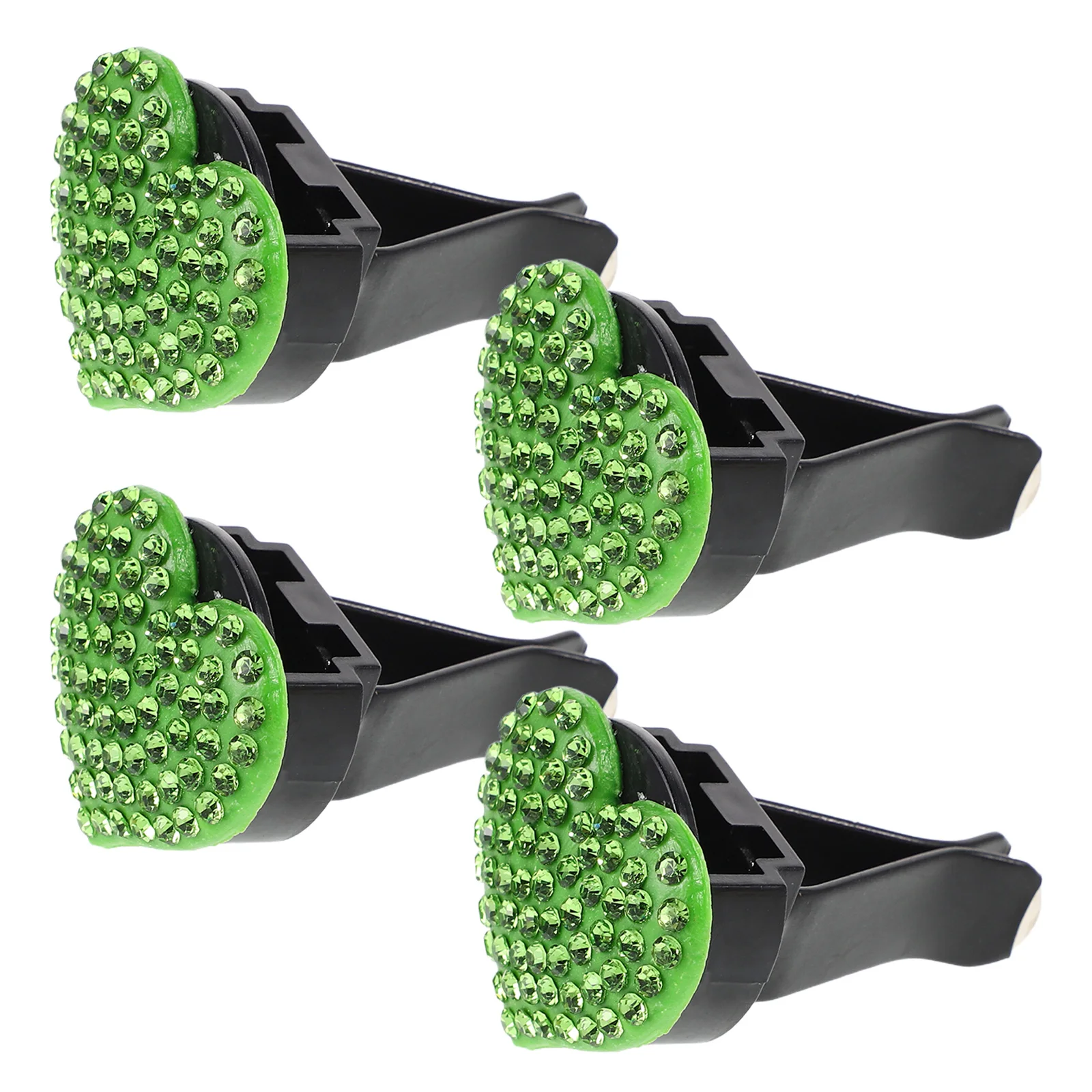

4Pcs Crystal Car Vent Clips Cute Heart Shaped Aromatherapy Essential Oil Diffuser Interior Car Scent Diffuser Heart Vent Clips