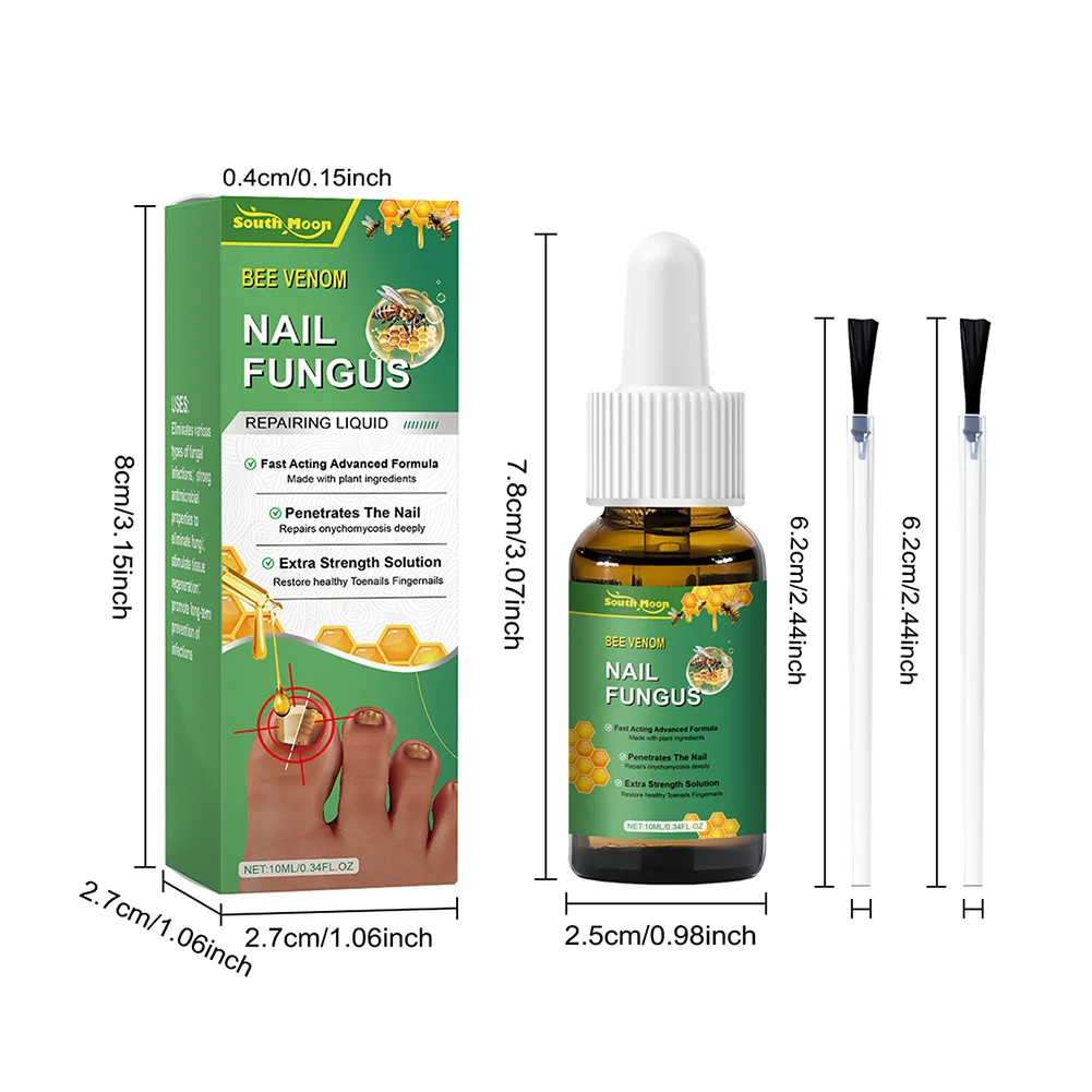 Bee-venom Nail-Fungals Soothing Spray Hand Foot Nail Treatments Serum Anti Infection Treatment Paronychia Strengthening Liquid