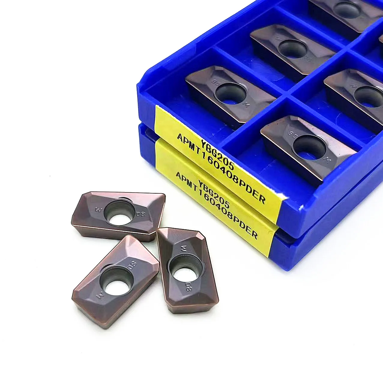 Alta qualità APMT APMT160408 YBG205 APMT160408 YBG205 inserti di fresatura ZCC CT originali inserto di fresatura in metallo duro inserto di tornitura CNC